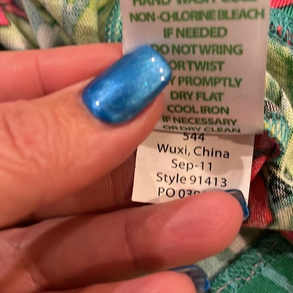 Lilly Pulitzer Whitaker Skip in It dress one shoulder long sleeve floral size Sm - Picture 11 of 11